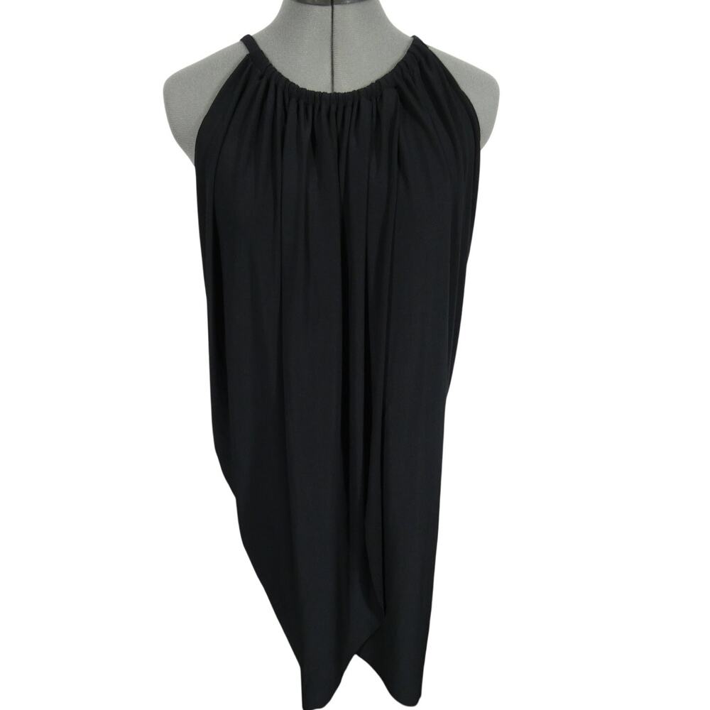 MagicSuit Small Black Draped Cover Up Dress Halter Neckline Resort Wear